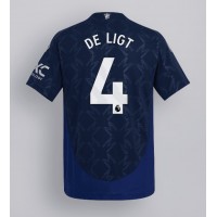 Maglia Calcio Manchester United Matthijs de Ligt #4 Seconda Divisa 2024-25 Manica Corta